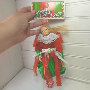 Vintage Porcelain Christmas Dolls Set of Two W/ extra dresses Garden Ridge
